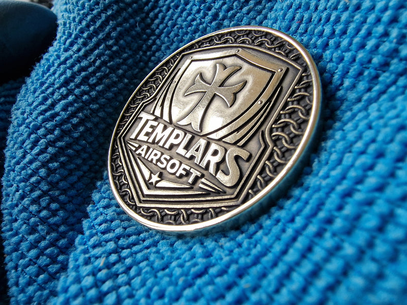 "Templars Airsoft" Brass Engraved Team Coin