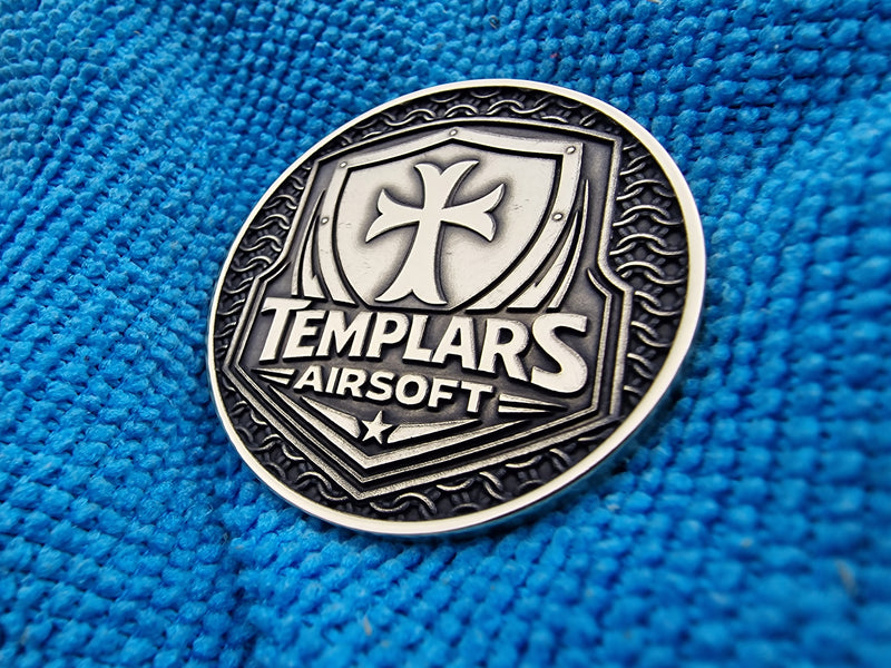 "Templars Airsoft" Brass Engraved Team Coin