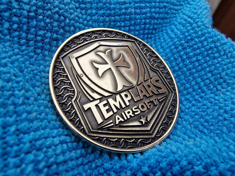 "Templars Airsoft" Brass Engraved Team Coin