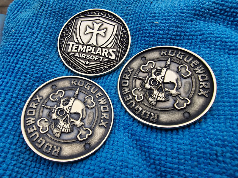 Custom Laser-Engraved Brass Coins - Team or Logo
