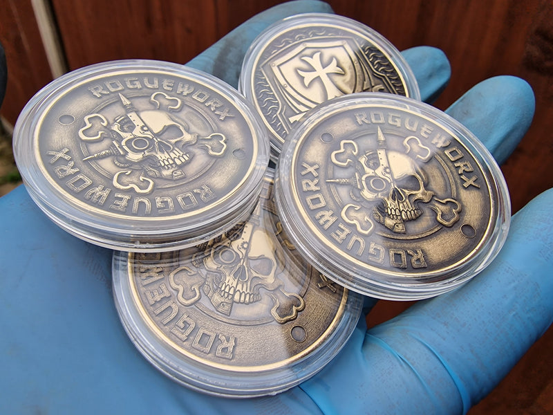 Custom Laser-Engraved Brass Coins - Team or Logo