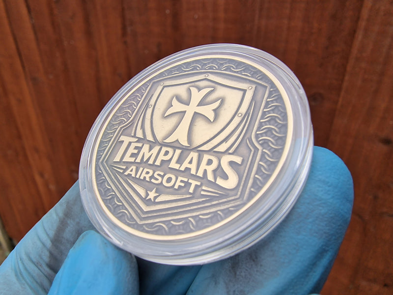 "Templars Airsoft" Brass Engraved Team Coin