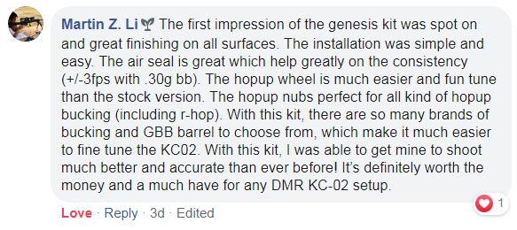Genesis ™ KC -02 VSR HOP Conversion Kit V5 - Inc. Projnut Barrel Clamp